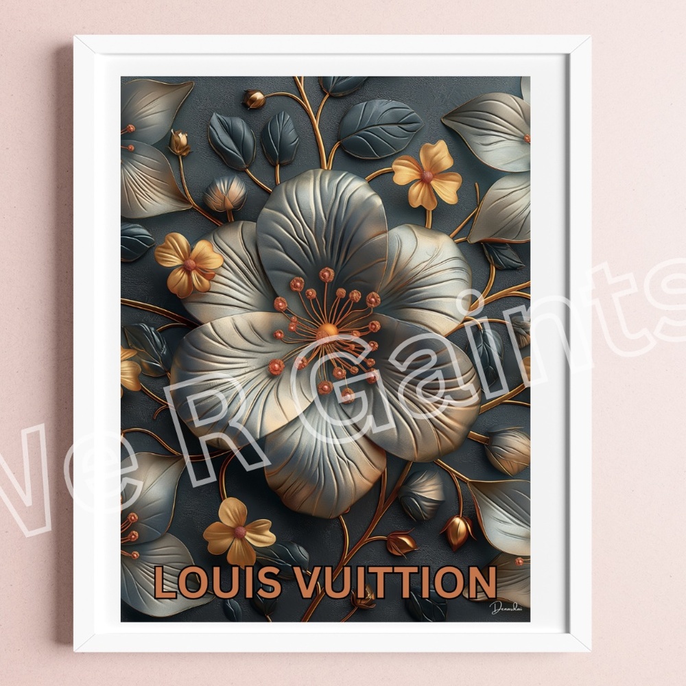 Louis Vuitton Floral  18x24 Trendy Floral Print Stunning Wall Art